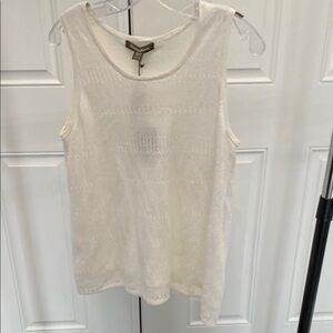 Tommy Bahama Women's White Sleeveless Top